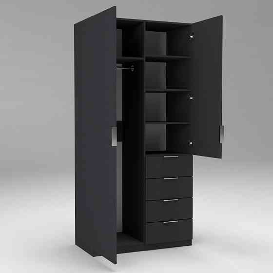 Шкаф Кристалл 1, Антрацит, 1000х520х2100 Львов