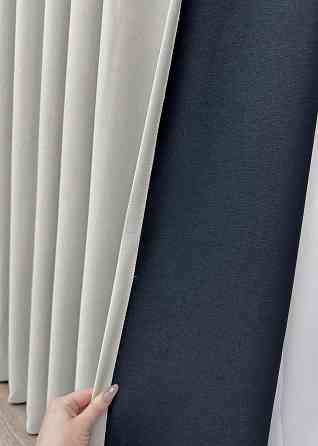 Комплект штор VR-Textil Блэкаут двусторонний Scandi № 1898ш Пепельный 100х270 см 2 шт (31-984) Киев