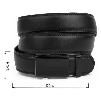 Ремень Vintage Мужской тонкий Черный (20312) Винница