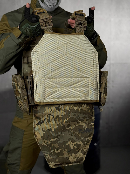 Плитоноска піксель з напашником у зборі з підсумками із камербандом під плити Одеса - фото 6