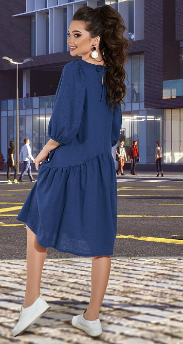 Вільне лляне плаття з вишивкою Київ - фото 3