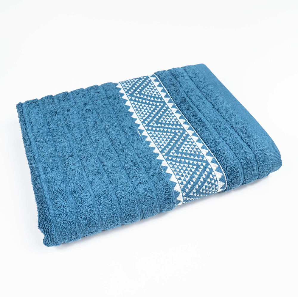 Махровий рушник для обличчя та рук Зіпп GM Textile 50х90см 500г/м2 (Синій) Суми - фото 1