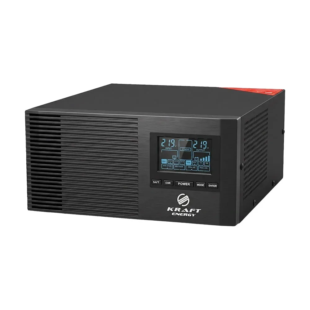 Інвертор Kraft KRF-AVR600VA/500W-12V з правильною синусоїдою під зовнішній акумулятор (42-00094) Киев - изображение 8
