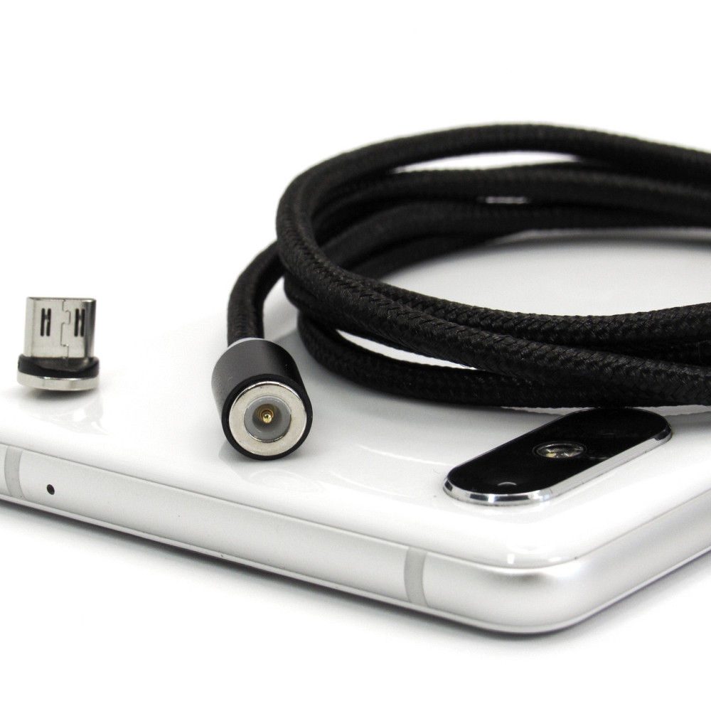Магнітний MicroUsb кабель Floveme 1 м Black Київ - фото 1