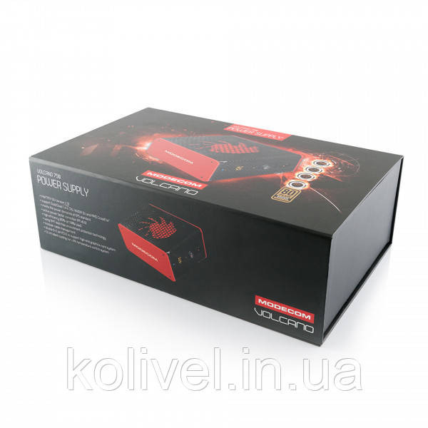 БЖ 750W Modecom VOLCANO 750 BRONZE, 120mm, MODULAR, 80+ Bronze, Retail Box (ZAS-MC85-SM-750-ATX-VOLCA) Київ - фото 7