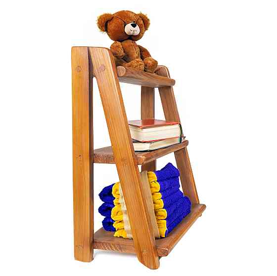 Полка деревянная из натурального дерева ель 38х44х18 см, универсальная и крепкая полка Каменец-Подольский