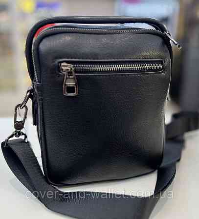 Мужская компактная сумка-барсетка через плечо с ручкой из мягкой кожи ST 2053 Киев
