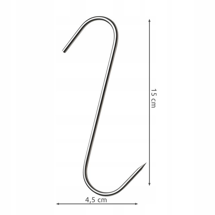 Крючки для копчения мяса S-образная форма 15 шт Kaminer (25553) Нововолынск - изображение 4