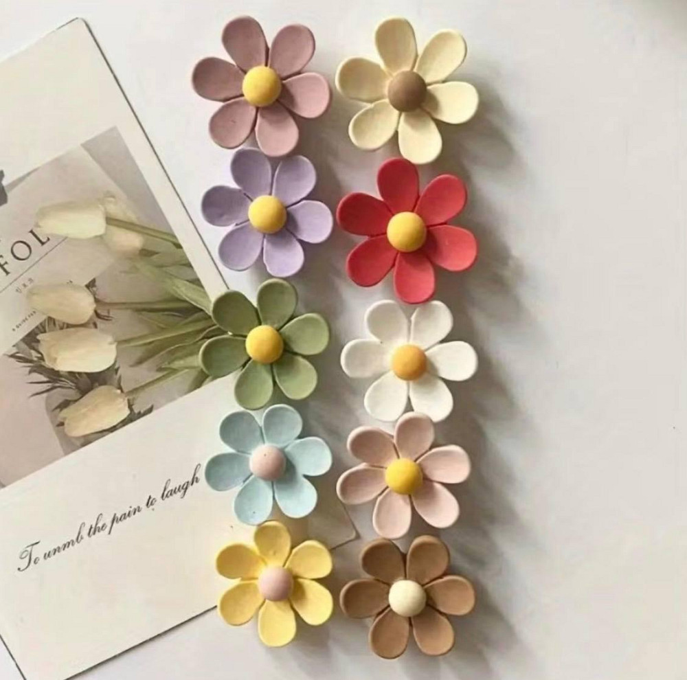 Магніти на холодильник квіти пастельні, декоративні магніти набір 10 шт Київ - фото 3