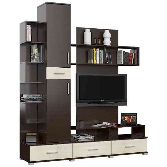 Стінка для вітальні Еверест Бриз + Пенал 18 венге + дуб молочний (DTM-2247) Дніпро