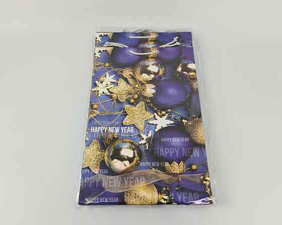 Новогодний ,картонные пакеты с ручками Гигант вертикальный 30х47х12-022 (12 шт) Харьков