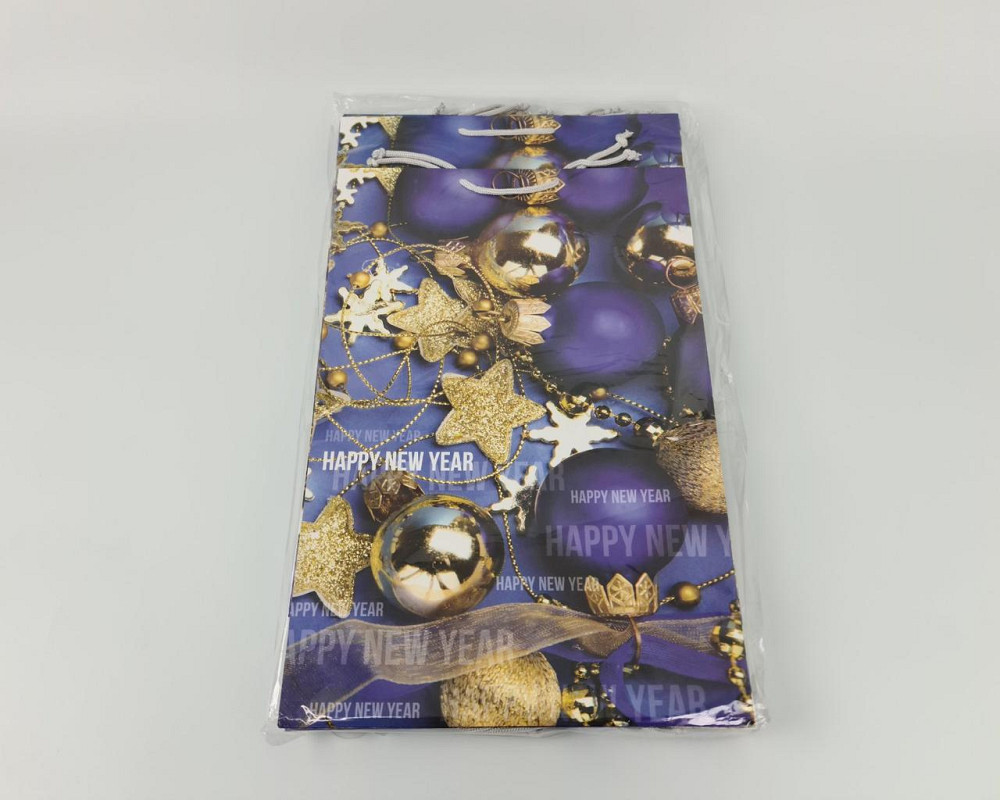 Новорічний,картонні пакети з ручками Гігант вертикальний 30х47х12-022 (12 шт) Харків - фото 3