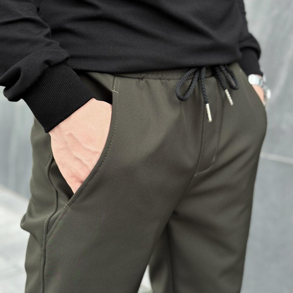 Штани із софтшелу для чоловіків весняні осінні хакі Pobedov Point Київ - фото 2