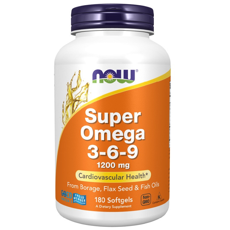 Омега 3-6-9 NOW Super Omega 3-6-9 1200 мг 180 капсул Луцк - изображение 1