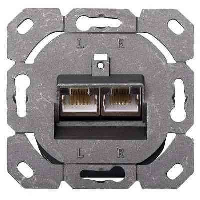 Комп&apos;ютерна розетка Digitus 2xRJ45 STP, cat. 6, для відкритої проводки (DN-9006-N) Вінниця