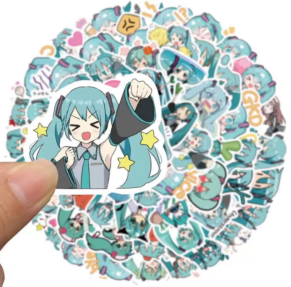 Набор стикеров Хацунэ Мику — 50 штук аниме наклеек Киев - изображение 5