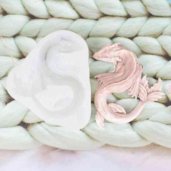 Силіконова форма Дракон 110 90 мм сірий Київ