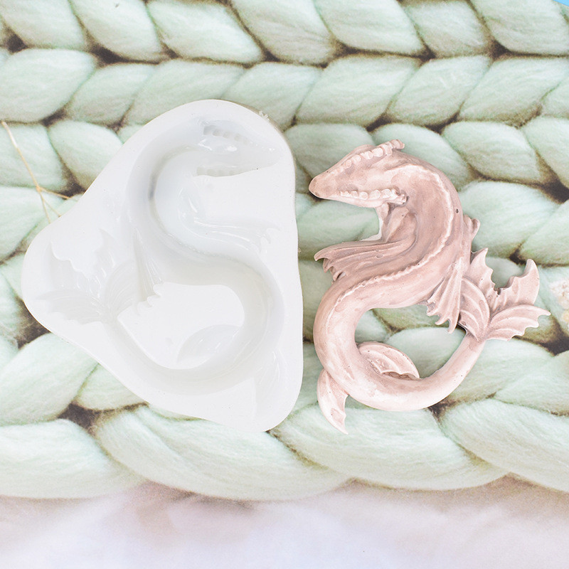 Силиконовая форма Дракон 110 на 90 мм серый Киев - изображение 2