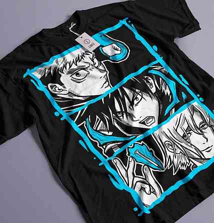 Футболка для мальчика аниме Магическая битва оверсайз (рост от 165 до 180 ) Черний AnimeJ0934m Днепр