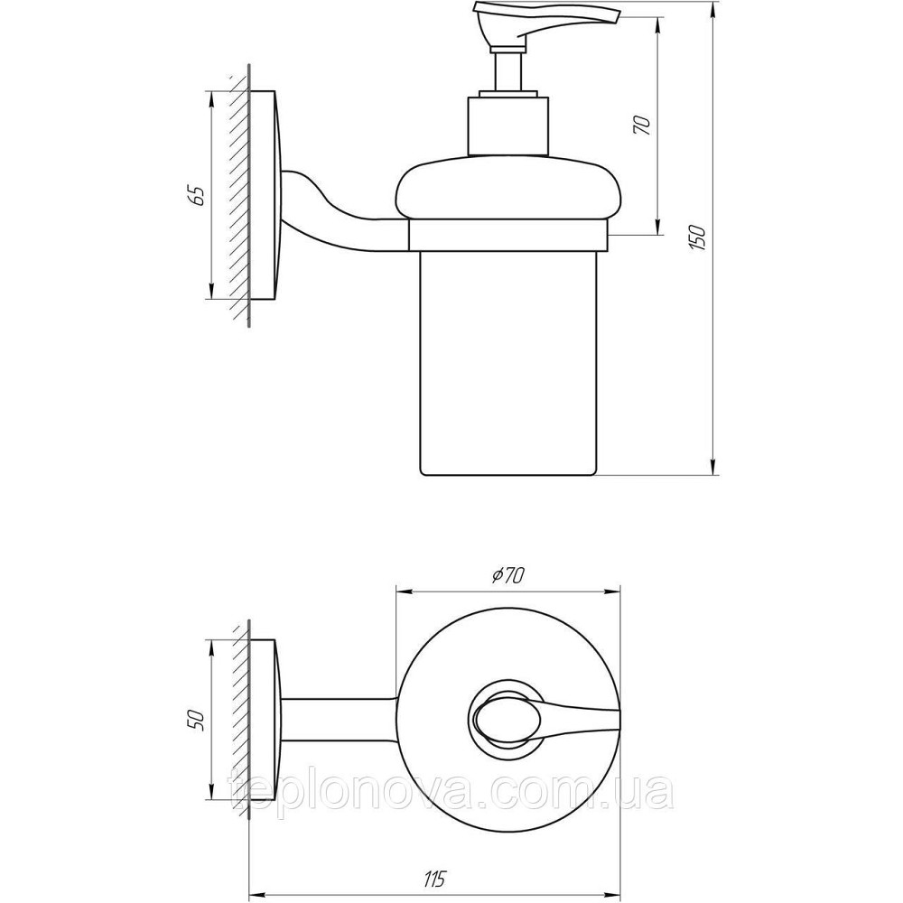 Дозатор рідкого мила Perfect Sanitary Appliances RM 1401 Чернівці - фото 4