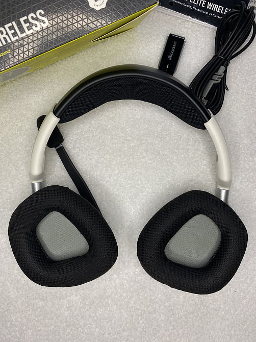 Гарнитура игровая Corsair VOID ELITE Wireless Dolby 7.1 белая, беспроводная, Wi-Fi, наушники CA-9011202-EU Киев - изображение 3