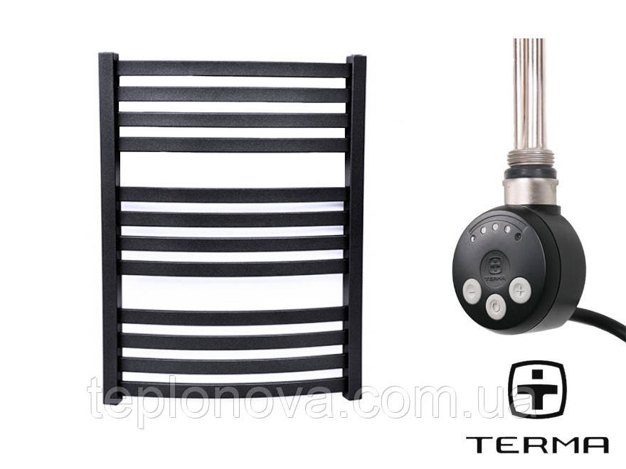 Электрический Полотенцесушитель Черный Плоский 710х500 Terma Dorota Черновцы - изображение 1