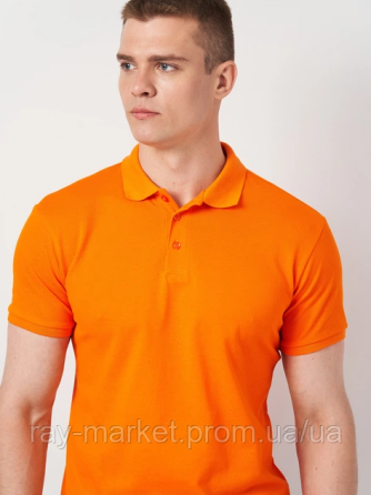 Футболка поло мужская оранжевая RAY BASIC M0201 Киев