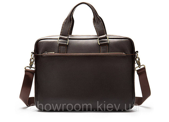 Мужская деловая кожаная сумка Leather Collection (9919) коричневая Киев - изображение 1