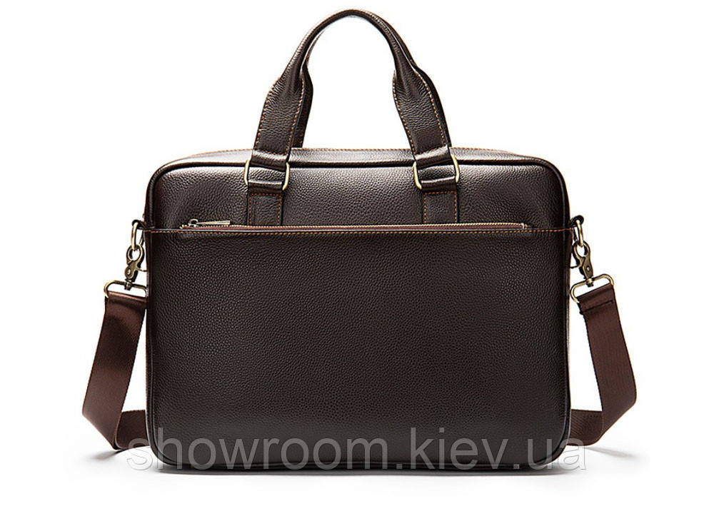 Чоловіча ділова шкіряна сумка Leather Collection (9919) коричнева Київ - фото 1