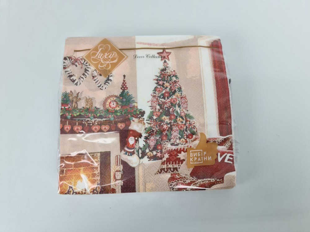 Салфетки бумажнае новогодние(ЗЗхЗЗ, 18шт)