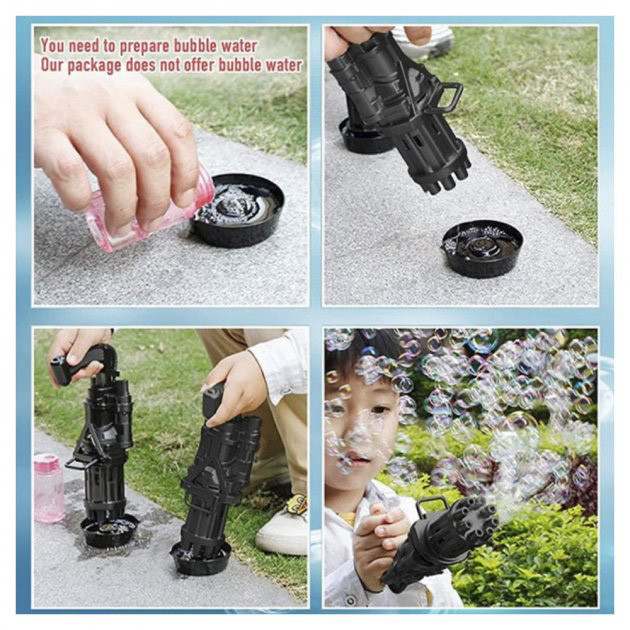 Пулемет детский с мыльными пузырями Gatling Миниган WJ 950 FT-92 Львов - изображение 2