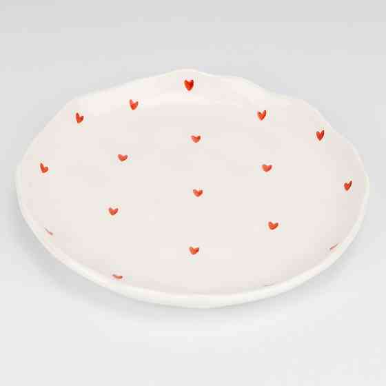 Кружка с блюдцем в нежном дизайне "Маленькие сердечки" 300 мл Винница