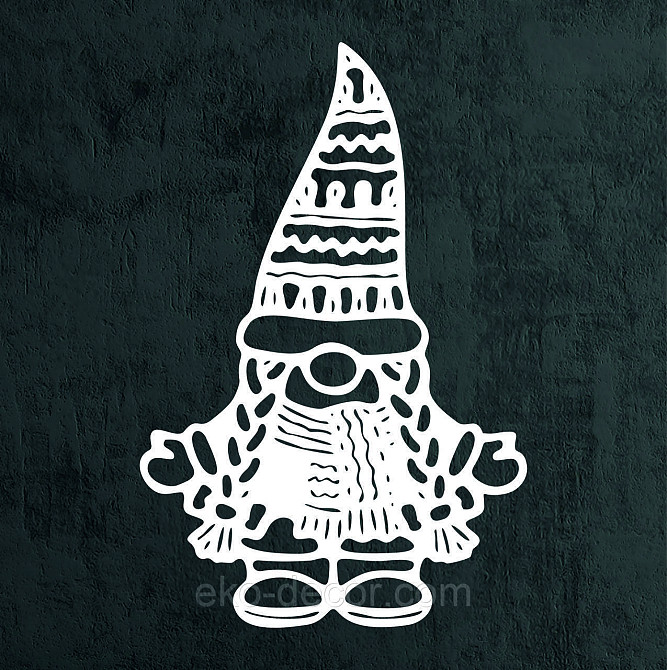 Декоративное настенное Панно «Гном», Декор на стену 70*46 см, Белый Киев - изображение 6