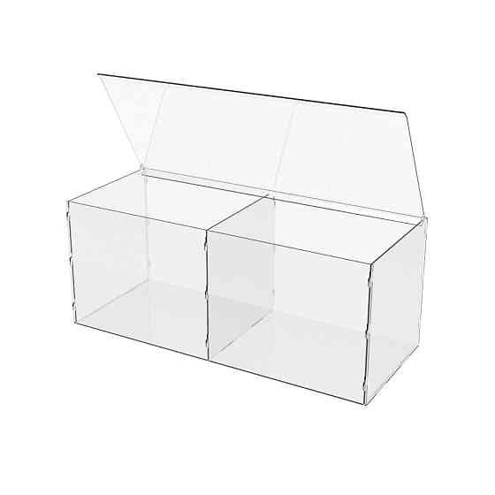 Коробка акрилова EKOSTAR 2 комірки 440х180х180 з кришкою Київ