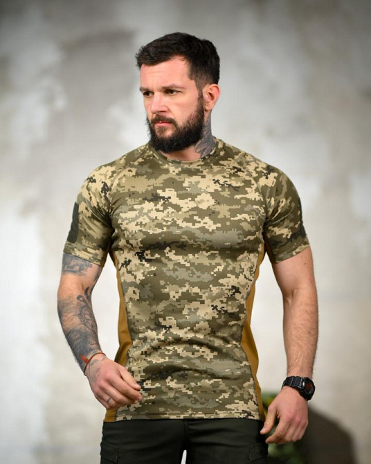 Тактична потовідвідна футболка SSO піксель Одеса - фото 10