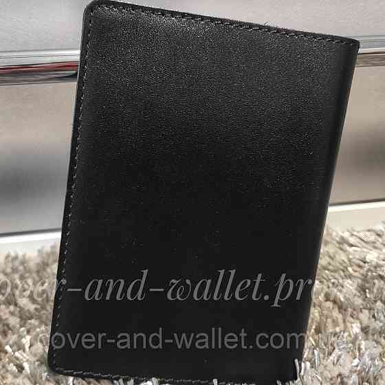 Стильная кожаная обложка на паспорт черного цвета ST Leather Киев