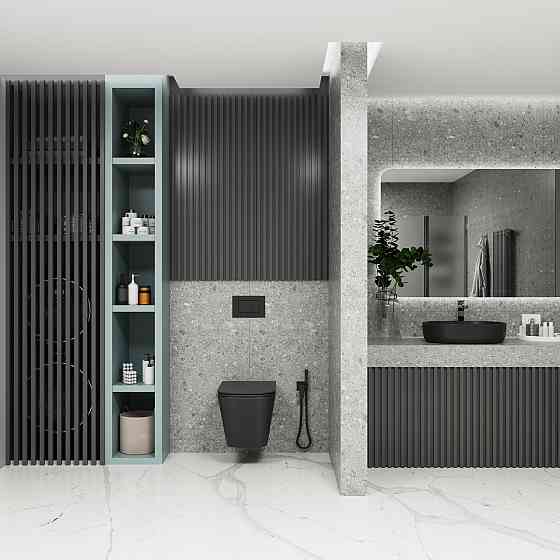 KVADRO унітаз підвісний з сидінням Soft-close (змив Торнадо), чорний матовий Київ