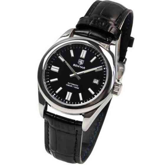 Часы мужские механические наручные Benyar Automatic Leather Deluxe 10 BAR (2 ремешка) Киев