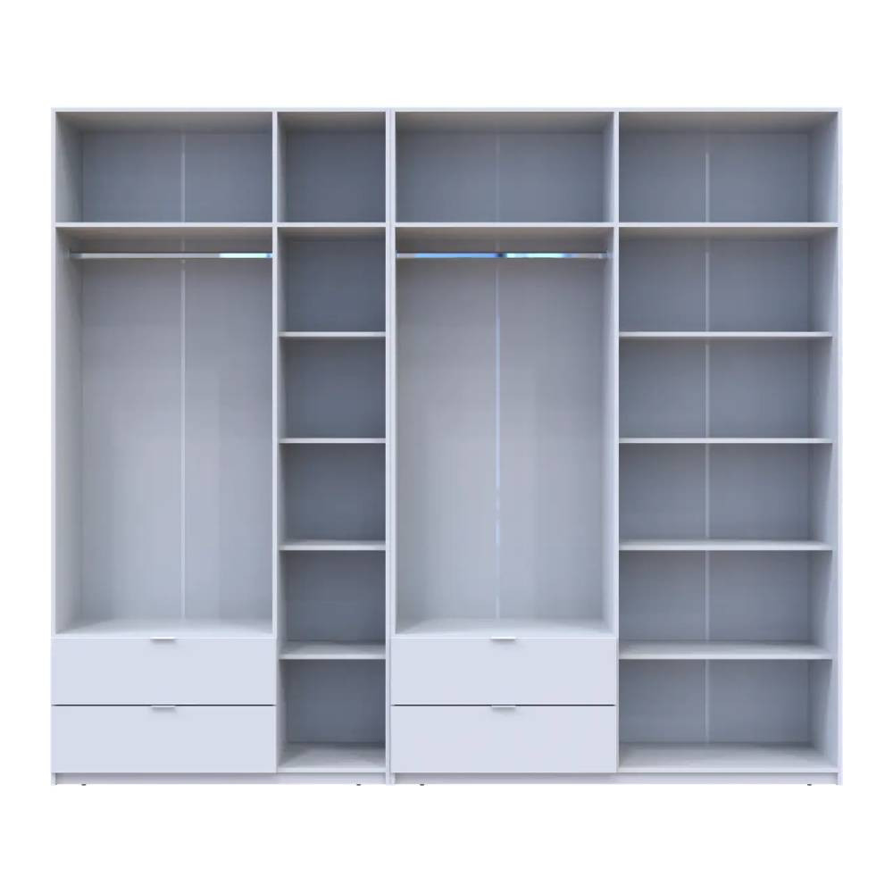 Шафа для одягу Doros Лукас Біла 3+4 ДСП 280х50х240 DRS-011686 (42005118) Львів - фото 6