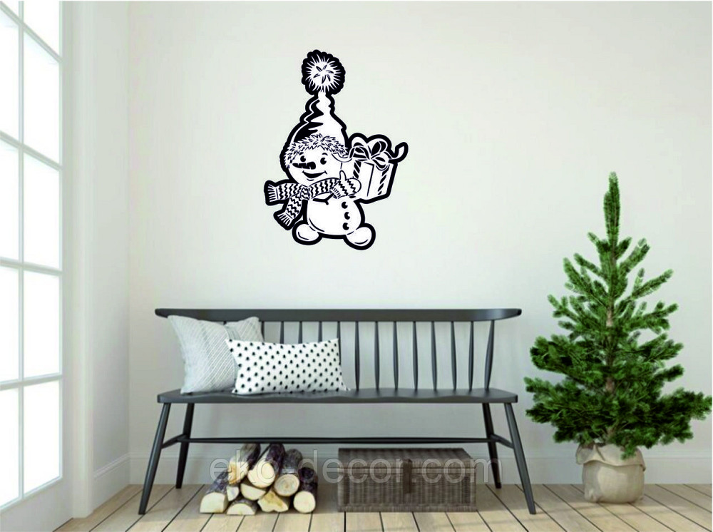 Декоративне настінне Панно «Сніговик», Декор на стену Київ - фото 2