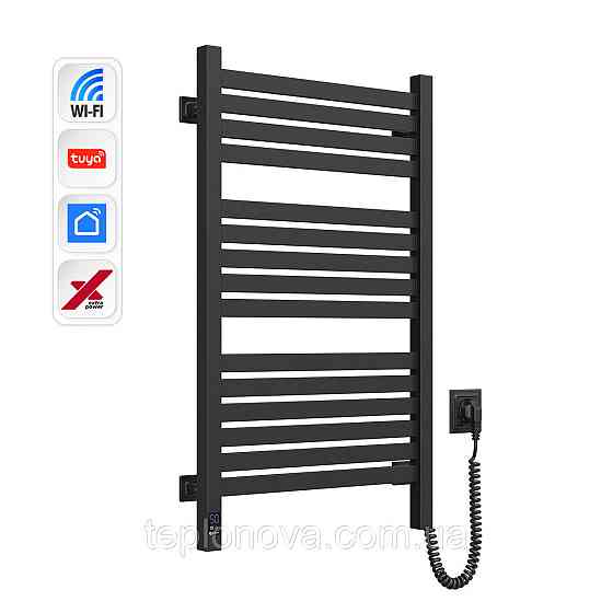 Електрична сушарка для рушників NAVIN Авангард X 480х800 Sensor з WI-FI правобічна, чорний муар Чернівці