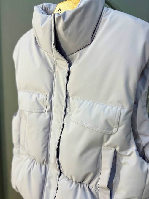 Жилет женский JOY ONE 86165 наложены карманы воротник стойка затяжка снизу сиреневый, сиреневый, XL Киев - изображение 4