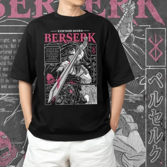 Футболка чоловіча з  принтом Берсерк Манга Розмір 48 Дніпро