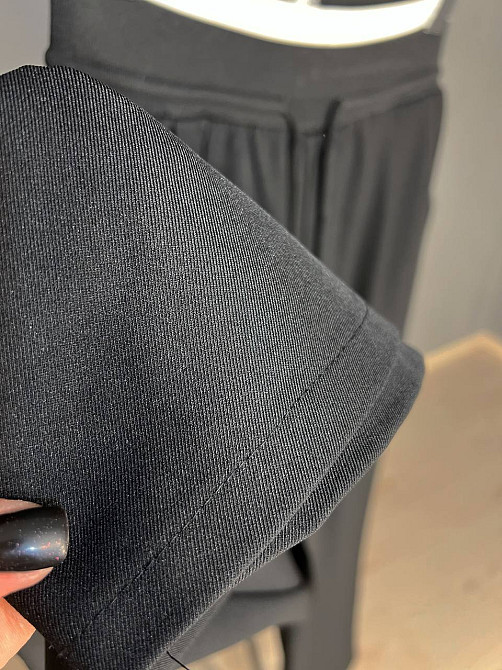 Брюки женские A-N 25110 палаццо широкие высокая талия на резинке со шнурком черные, черный, L Киев - изображение 18