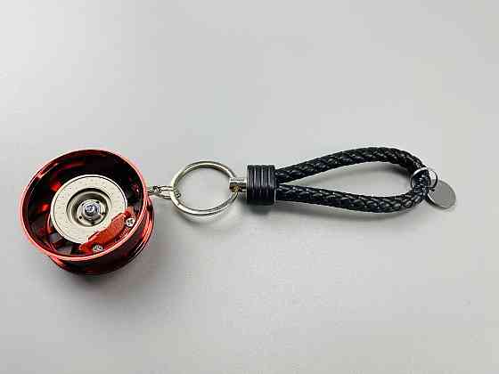 Брелок у вигляді диска колеса червоний, брелок на ключі для водія, брелок металевий на авто ключі Мукачево