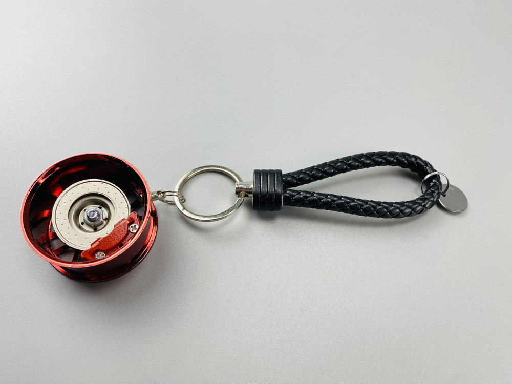 Брелок у вигляді диска колеса червоний, брелок на ключі для водія, брелок металевий на авто ключі Мукачево - фото 2