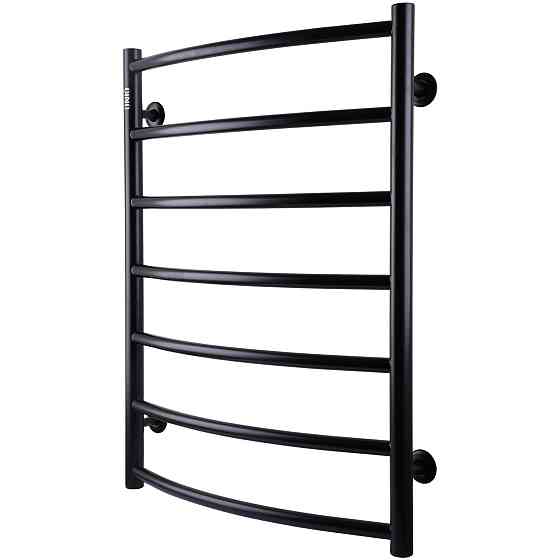 Рушникосушарка UNIO LD W 700-500-7 BLK Драбинка Дуга вода чорна Киев