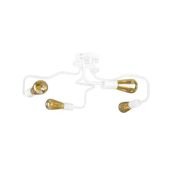 Потолочная люстра паук лофт белая 4 лампы Laminari NL 5526-4 W Одесса