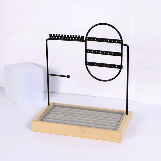 Настольная стойка для украшений,цепочек, браслетов, колец, деревянная, органайзер для драгоценностей и аксессуаров 28х23.3х13.8 см Каменец-Подольский