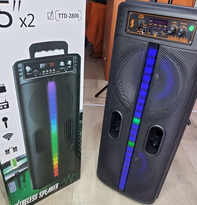 Блютуз колонка с RGB и микрофоном, БОЛЬШАЯ! Харьков - изображение 8
